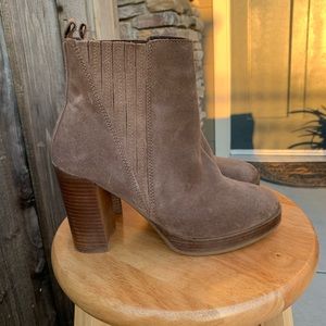 ALDO Suede Leather Booties Platform Brown/Taupe
